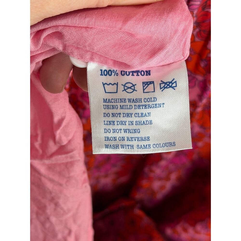 Pink City Prints Poppy Isabel Classic Smocked Floral Midi A-Line Dress Pink S - Picture 5 of 11